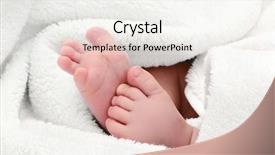  Presentation with baby bath - Slide deck with baby feet in white bath background and a  colored foreground