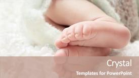  Presentation with baby s foot feet - Slide set featuring baby feet on soft blanket background and a  colored foreground