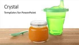  Presentation with baby food jar - Cool new theme with baby food and sippy cup backdrop and a  colored foreground