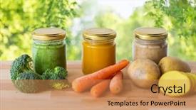  Presentation with food preservation - Cool new presentation with baby food healthy eating backdrop and a coral colored foreground