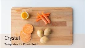  Presentation with baby food jar - Presentation with baby food healthy eating background and a coral colored foreground