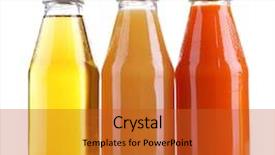  Presentation with baby food - Cool new slide deck with baby food juices in glass backdrop and a red colored foreground