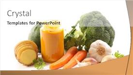  Presentation with baby food - Colorful slide set enhanced with baby food puree backdrop and a white colored foreground