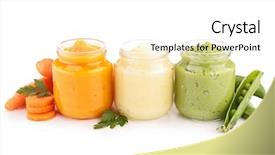  Presentation with baby food - Slide deck with baby food puree background and a white colored foreground