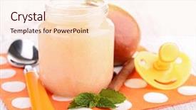  Presentation with baby food - Amazing slide set having baby food backdrop and a lemonade colored foreground