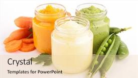  Presentation with baby food - Presentation consisting of baby food background and a lemonade colored foreground