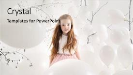  Presentation with horses and girl - Presentation theme featuring baby free - beautiful young girl background and a lemonade colored foreground