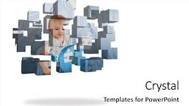  Presentation with preterm labour baby - Beautiful presentation design featuring baby genius on abstract screen backdrop and a  colored foreground