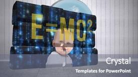  Presentation with abstract - Audience pleasing PPT theme consisting of baby genius on abstract screen backdrop and a  colored foreground