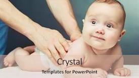  Presentation with gray - Amazing PPT layouts having baby getting a massage backdrop and a lemonade colored foreground