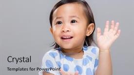  Presentation with baby girl - Cool new presentation with baby girl clap hand backdrop and a light gray colored foreground