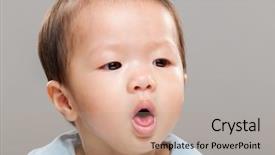 Presentation with baby girl welcome - Beautiful theme featuring cough - baby girl coughing backdrop and a coral colored foreground