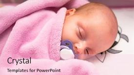  Presentation with baby bath - Beautiful theme featuring baby girl covered with pink towel after bath backdrop and a lemonade colored foreground