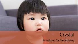  Presentation with curiosity - Colorful slide deck enhanced with baby girl feel curiosity at home backdrop and a coral colored foreground