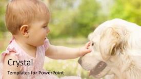  Presentation with baby girl announcement - Cool new slides with baby girl in summer dress backdrop and a lemonade colored foreground