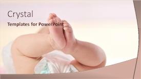  Presentation with baby girl - Presentation consisting of baby-girl-little-feet background and a lemonade colored foreground