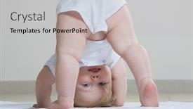 Presentation with baby girl - Cool new presentation theme with baby-girl-playing-on-floor backdrop and a mint green colored foreground