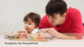  Presentation with xylophone - Cool new slides with baby girl playing xylophone backdrop and a lemonade colored foreground