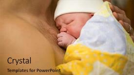  Presentation with delivery baby - Amazing presentation theme having baby girl right after delivery backdrop and a gold colored foreground