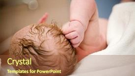  Presentation with delivery baby - Cool new slide set with baby girl right after delivery backdrop and a tawny brown colored foreground