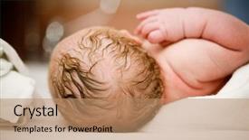  Presentation with delivery baby - Presentation consisting of baby girl right after delivery background and a coral colored foreground