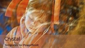  Presentation with baby girl - Slide deck with baby girl slip in car background and a coral colored foreground