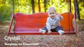  Presentation with baby girl announcement - Amazing PPT layouts having baby girl spending time outdoor backdrop and a  colored foreground