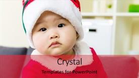  Presentation with baby girl welcome - Presentation having view of transfer beach shore taken from the town of ladysmith in vancouver island british columbia canada background and a light gray colored foreground.