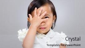  Presentation with baby girl - Beautiful presentation featuring baby girl with hand cover backdrop and a  colored foreground