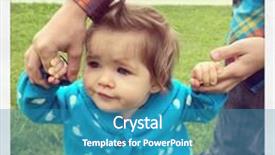  Presentation with effect - Amazing presentation theme having baby girl - with instagram effect backdrop and a teal colored foreground