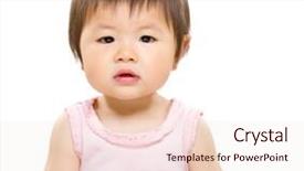  Presentation with baby girl - Audience pleasing slide set consisting of baby girl backdrop and a sky blue colored foreground