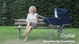  Presentation with grandma - Theme consisting of baby grandma - smiling grandmother sitting background and a  colored foreground