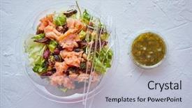  Presentation with green smoke color - Amazing theme having delicious smoked salmon take away backdrop and a light blue colored foreground