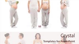  Presentation with family healthy eating - Amazing presentation theme having baby gym - young family pregnant mother backdrop and a sky blue colored foreground