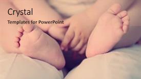  Presentation with baby - Amazing presentation having baby hands and feet closeup backdrop and a coral colored foreground