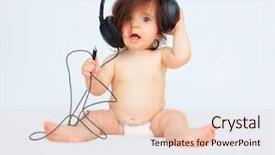  Presentation with listening - Colorful PPT layouts enhanced with baby health - listening backdrop and a lemonade colored foreground