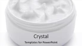  Presentation with plastic container - PPT theme enhanced with baby herbal - opened plastic container with cream background and a light gray colored foreground