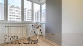  Presentation with baby - Presentation theme enhanced with baby-high-chair-for-eating background and a  colored foreground