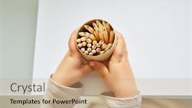  Presentation with colored pencils - Audience pleasing PPT layouts consisting of baby-holds-mug-with-lots backdrop and a coral colored foreground