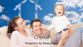  Presentation with real estate - PPT theme enhanced with happy lifetime living people dreaming background and a lemonade colored foreground