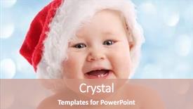  Presentation with baby christmas - Beautiful theme featuring baby in a christmas hat backdrop and a coral colored foreground