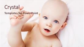  Presentation with baby - Audience pleasing theme consisting of baby in bed at home backdrop and a lemonade colored foreground