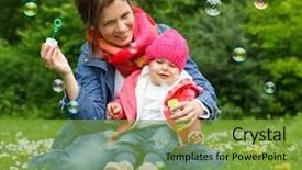  Presentation with mother love - Amazing slides having baby in the park backdrop and a tawny brown colored foreground