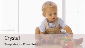  Presentation with baby toy - Amazing presentation theme having baby indoors playing with toy backdrop and a light gray colored foreground