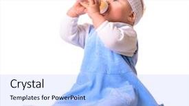  Presentation with baby bottle - Presentation having baby is drinking from plastic background and a light blue colored foreground