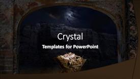  Presentation with jesus manger - Audience pleasing slide deck consisting of baby-jesus-on-the-manger backdrop and a black colored foreground