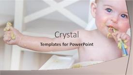  Presentation with foods - Presentation theme enhanced with baby led weaning first foods background and a soft green colored foreground