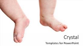  Presentation with baby chicks ducks and blocks - Presentation theme with baby legs hanging background and a white colored foreground