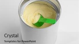  Presentation with baby formula - Presentation theme consisting of baby milk formula in can background and a  colored foreground