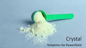  Presentation with baby formula - Presentation theme having baby milk formula in spoon background and a light blue colored foreground